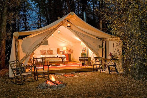 Image result for glam camping